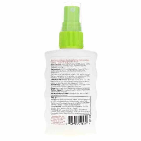 Buzz Away Extreme Natural Insect Repllent Deet-Free, QHT